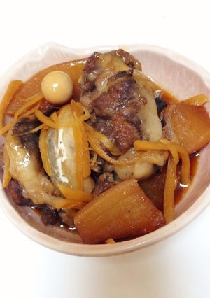 まぐろの目玉と大根の煮付け-レシピのメイン写真