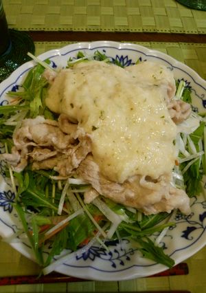 野菜たっぷり！冷しゃぶのとろろソースがけ-レシピのメイン写真