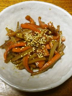 セロリの葉deきんぴら牛蒡-レシピのメイン写真