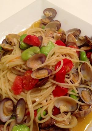 あさりとそら豆のパスタ-レシピのメイン写真