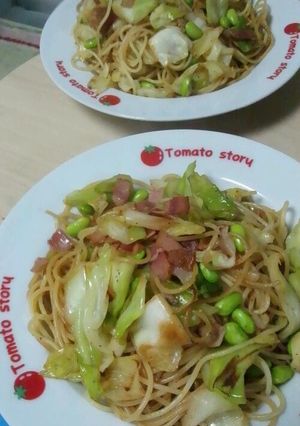 春キャベツと枝豆の和風パスタ-レシピのメイン写真
