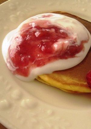 ダノンビオでパンケーキを美味しく-レシピのメイン写真