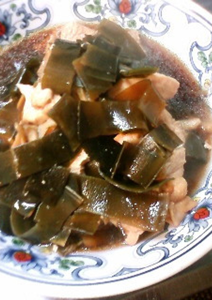 鶏肉とマイタケと昆布の煮物-レシピのメイン写真