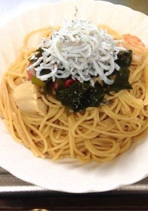 生ワカメとシラスの春海和 ぱすた♬-レシピのメイン写真