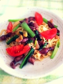 ホタルイカと小松菜のパスタ-レシピのメイン写真