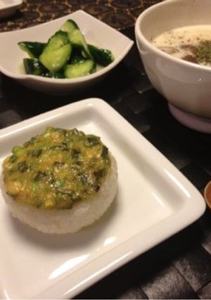 超簡単☆ネギ味噌焼きおにぎり-レシピのメイン写真