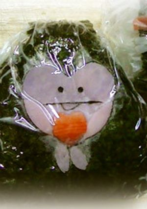 簡単キャラおにぎり：ラブなめこ-レシピのメイン写真