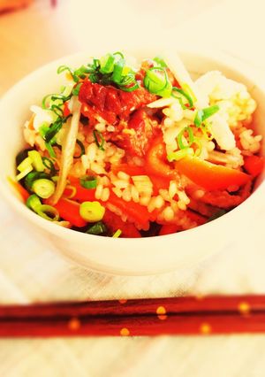 焼き鳥缶で炊き込みご飯♪-レシピのメイン写真