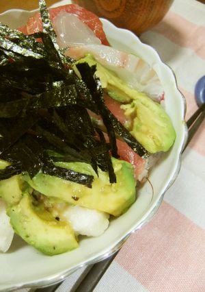 ハマった！絶品アボカドまぐろとろろ丼♬-レシピのメイン写真