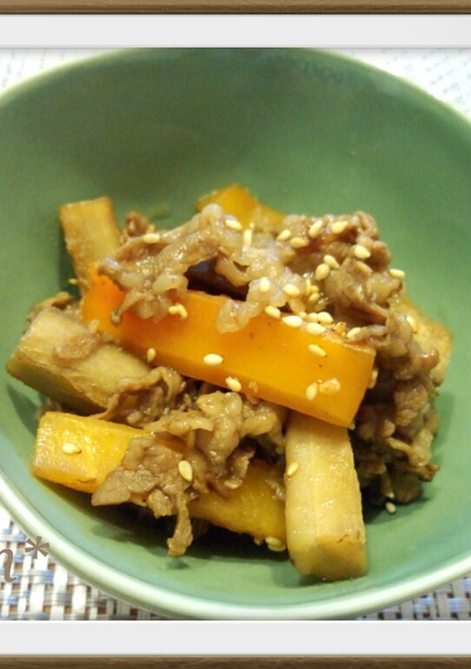 牛肉とごぼうと人参の煮物☆-レシピのメイン写真
