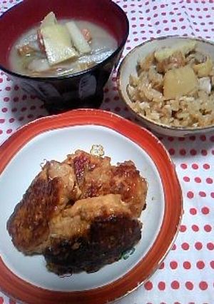 ハフハフ！タケノコと胸肉のつくね☆-レシピのメイン写真