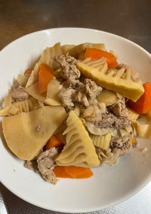 筍と豚こま肉の生姜炒め煮♪-レシピのメイン写真