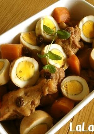 手羽元・大根・卵のこってり煮物カレー風味-レシピのメイン写真