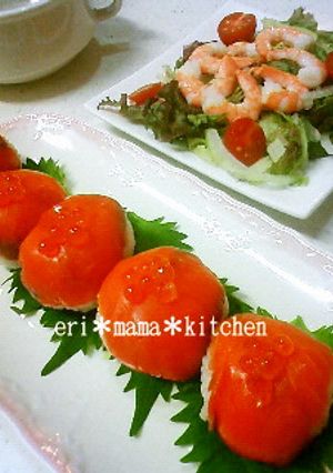 パーティにも♪いくらとサーモンの手毬寿司-レシピのメイン写真