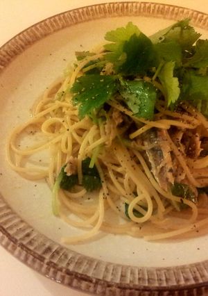 オイルサーディンと三つ葉のパスタ-レシピのメイン写真