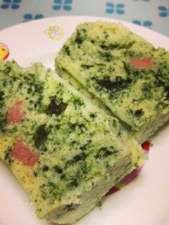 朝ごはん離乳食☆レンジでHMケークサレ♡-レシピのメイン写真