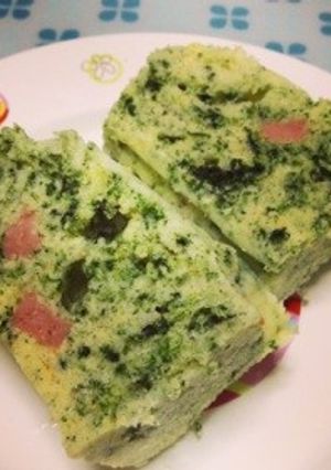 朝ごはん離乳食☆レンジでHMケークサレ♡-レシピのメイン写真