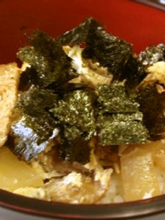 簡単!めんつゆで作る油揚げ丼-レシピのメイン写真