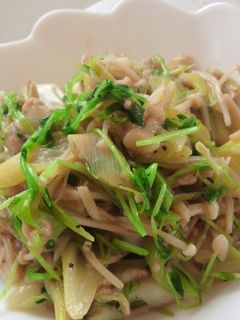 豆苗で☆バター醤油いため-レシピのメイン写真