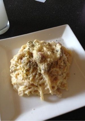 簡単ランチ☆豆腐でカルボナーラ風パスタ☆-レシピのメイン写真
