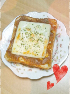 カレーの残りでカレーチーズトースト-レシピのメイン写真