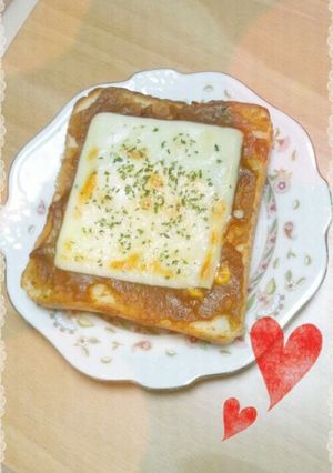 カレーの残りでカレーチーズトースト-レシピのメイン写真