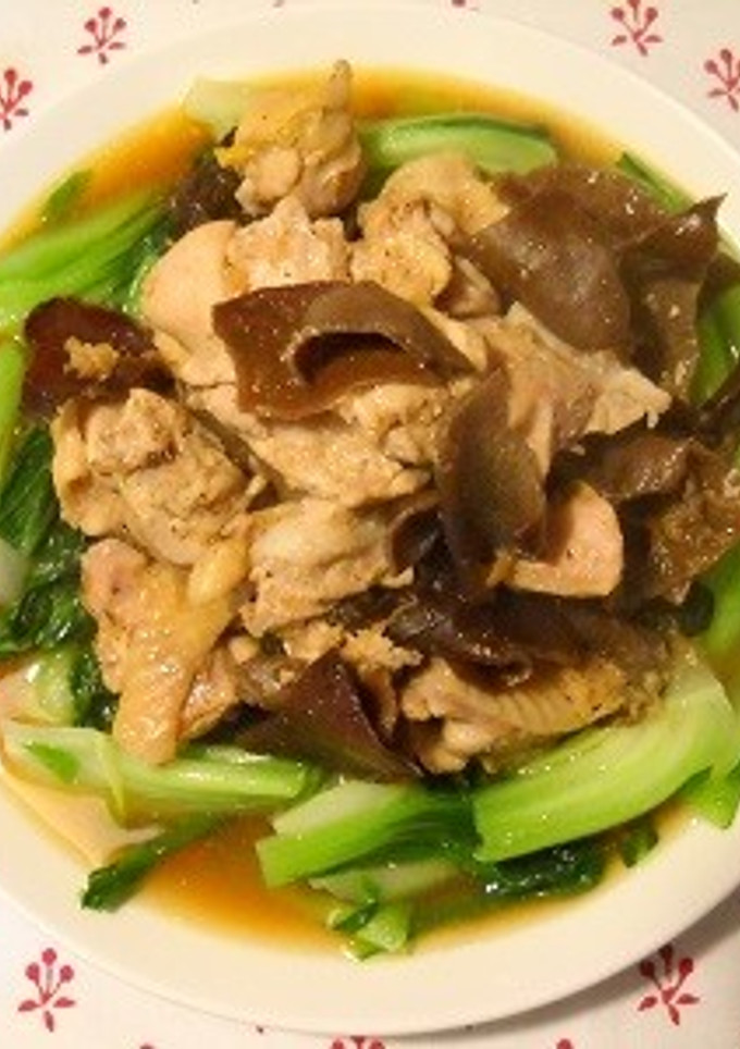 鶏肉ときくらげの梅蒸し・中華風-レシピのメイン写真