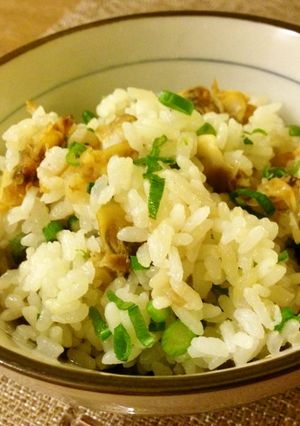 ネギたっぷりのアサリ炊き込みご飯-レシピのメイン写真