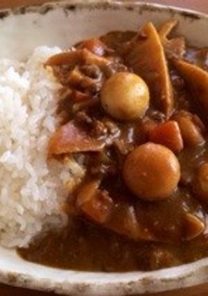 絶品!筍とうずらのたまごのカレー-レシピのメイン写真
