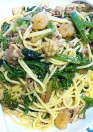 豚肉と春野菜の和風ペペロンチーノ☆-レシピのメイン写真