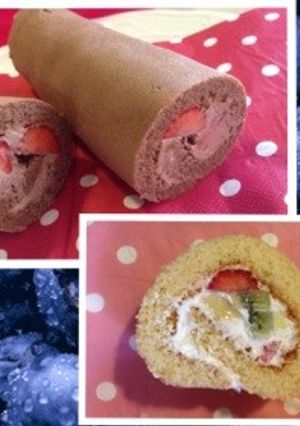 ロールケーキイチゴいっぱい★-レシピのメイン写真