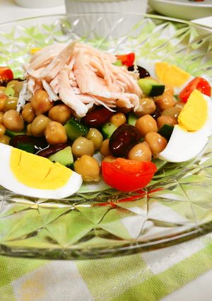*簡単*蒸し鶏のコブサラダ風*-レシピのメイン写真