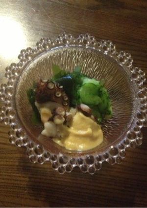 ワカメとタコとキュウリのからし酢味噌和え-レシピのメイン写真