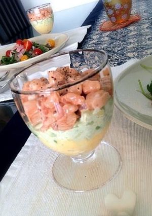 ３層のタルタル前菜☆カップケーキ風-レシピのメイン写真