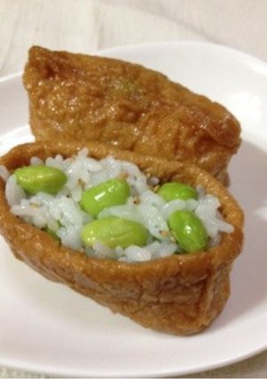 味付けいなりあげで☆簡単☆枝豆いなり寿司-レシピのメイン写真