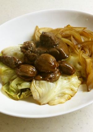 鶏レバーと砂肝の煮物-レシピのメイン写真