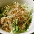 水菜とかつおぶしの梅ドレサラダ