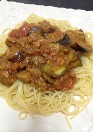 ちょっぴり和風味☆茄子ツナトマトパスタ-レシピのメイン写真