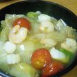 鍋キューブでレタス八宝菜丼