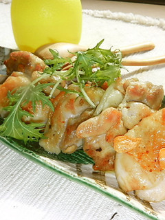 鶏もも肉ニンニクチップ&塩漬け焼き♬-レシピのメイン写真