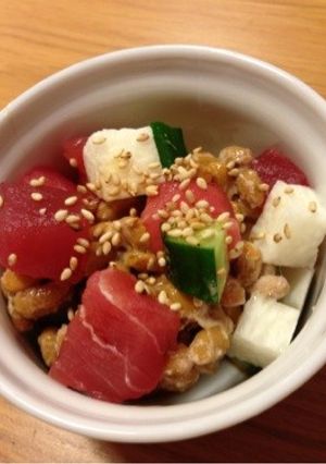 マグロ入り☆長芋と納豆のネバネバ小鉢-レシピのメイン写真