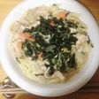 鰹と鶏と野菜のパスタ 餡かけ塩焼きそば風