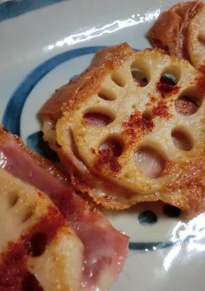 れんこんチーズせんべい♪ビールにグッ！-レシピのメイン写真