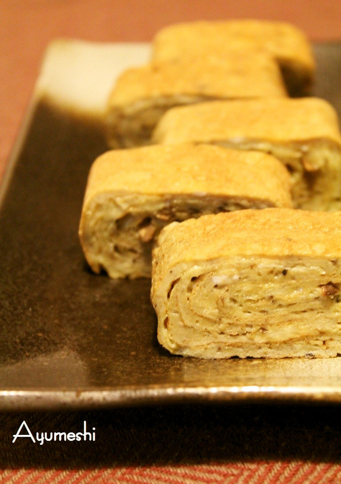 ごぼう茶の茶殻で☆卵焼き-レシピのメイン写真
