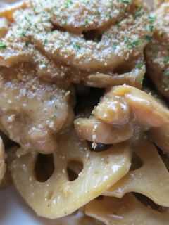 レンコンと鶏もも肉のマヨ炒め-レシピのメイン写真