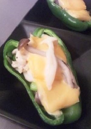 ピーマンきのこ詰め-レシピのメイン写真