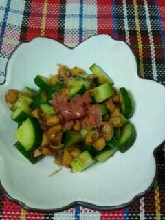 きゅうりと梅おかか納豆和え-レシピのメイン写真