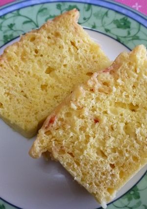 苺マーブル模様のヨーグルト蒸しケーキ-レシピのメイン写真