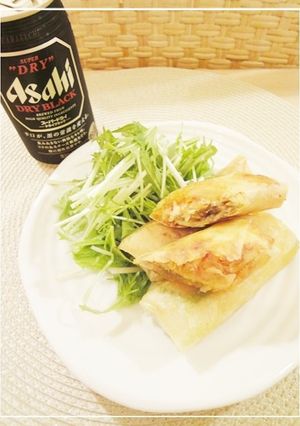 ピリッとキムチのきんぴらチーズ春巻き*-レシピのメイン写真