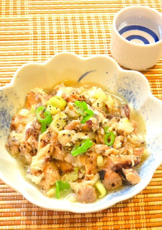 ☺鯖の水煮缶とねぎで簡単おつまみ♪☺-レシピのメイン写真